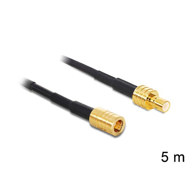 DeLOCK 88649 coaxial cable RG-174 5 m SMB Black