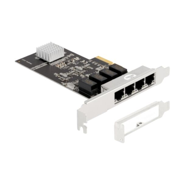 DeLOCK Scheda PCI Express x4 per 4 x RJ45 Gigabit LAN
