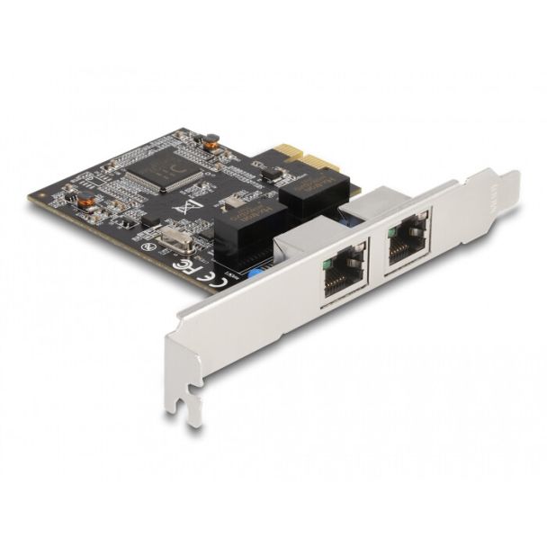 DeLOCK PCI Express x1 Card to 2 x RJ45 Gigabit LAN RTL8111