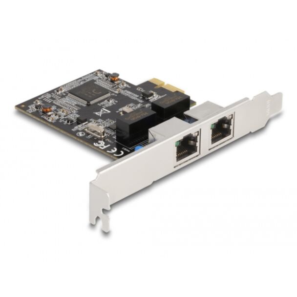 DeLOCK Scheda PCI Express x1 per 2 x RJ45 Gigabit LAN