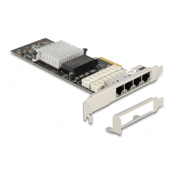 DeLOCK Scheda PCI Express x4 per 4 x RJ45 LAN Gigabit Bypass