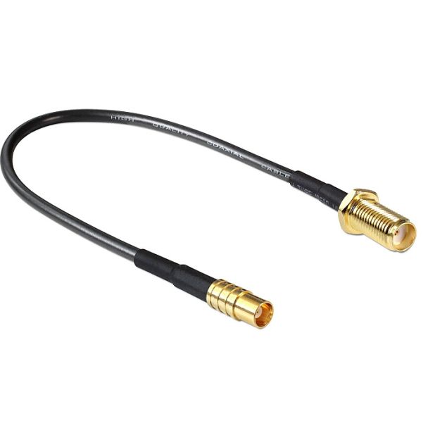 DeLOCK 88577 cavo coassiale 0,2 m SMA MCX Nero