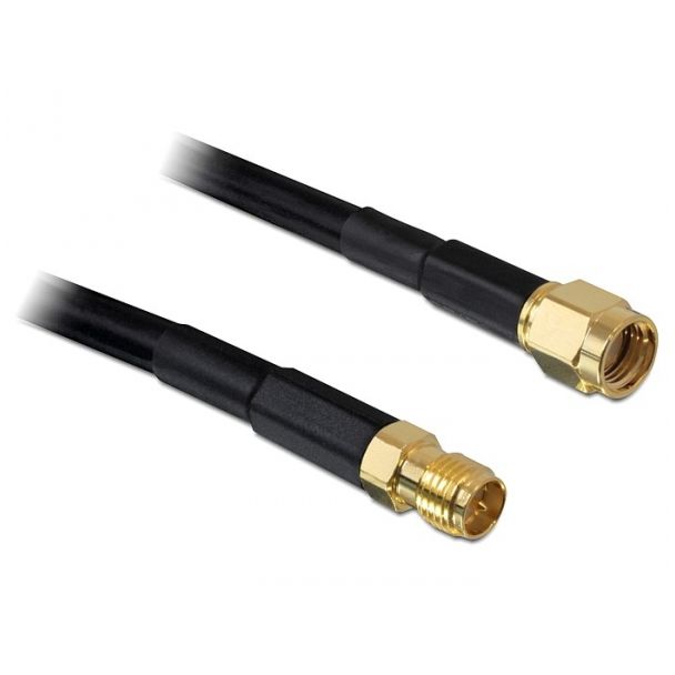 DeLOCK 10m RP-SMA coaxial cable CFD200 Black