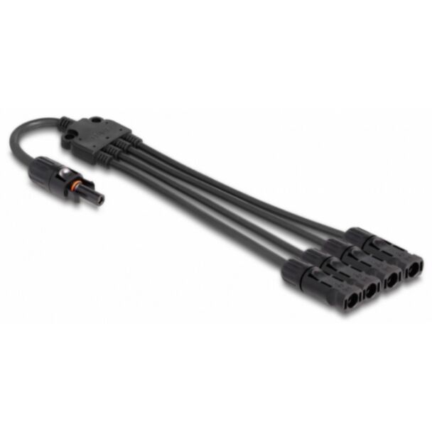 DeLOCK Cavo splitter solare DL4 1 x femmina per 4 x maschio 50 cm nero