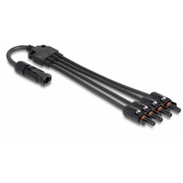 DeLOCK Cavo splitter solare DL4 1 x maschio per 4 x femmina 50 cm nero