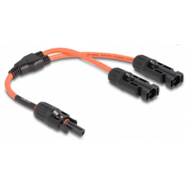DeLOCK Cavo splitter solare DL4 1 x femmina per 2 x maschio 30 cm rosso