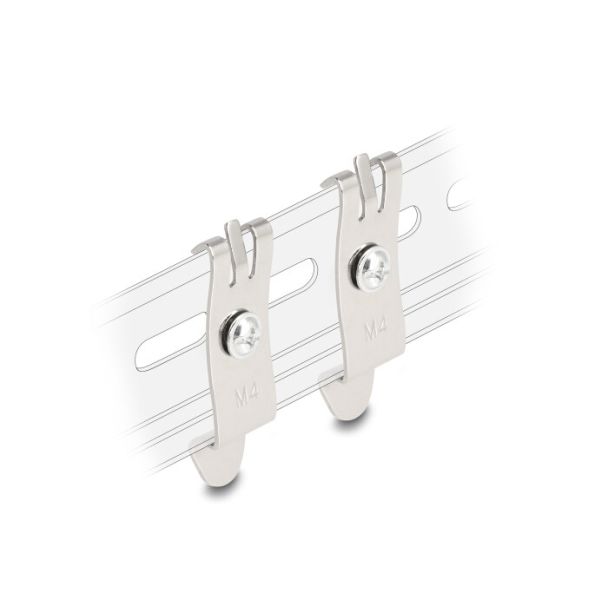 DeLOCK Desktop Patch Panel Holder for DIN rail with M4 fixing screws 2 pcs