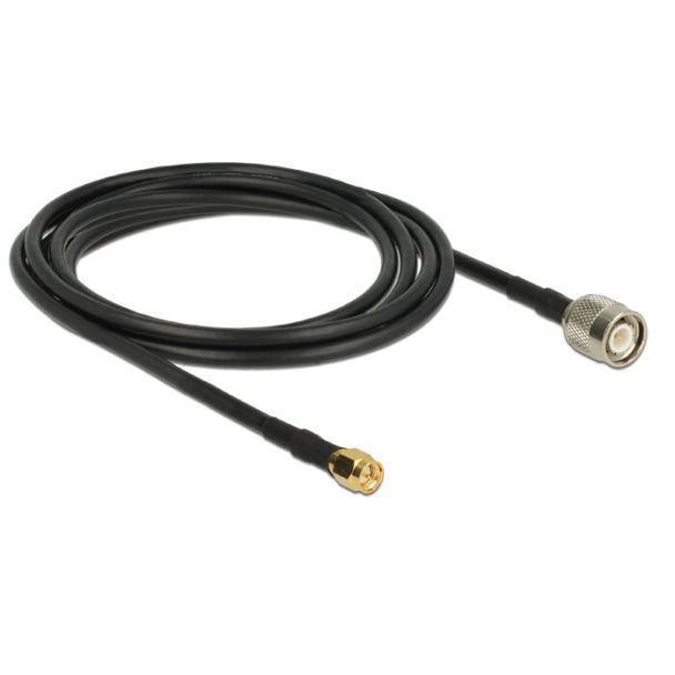 DeLOCK 89506 coaxial cable CFD200 2.5 m TNC SMA Black