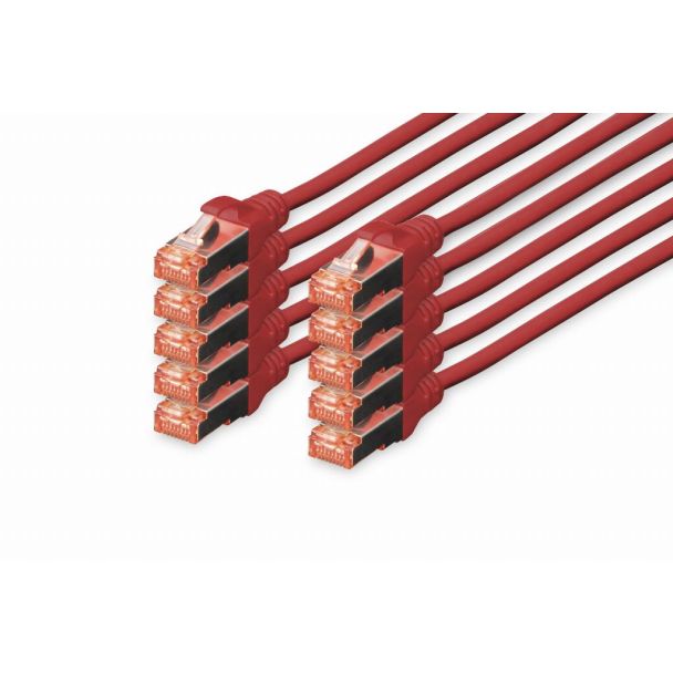 Digitus CAT 6 S/FTP patch cord, 10 units