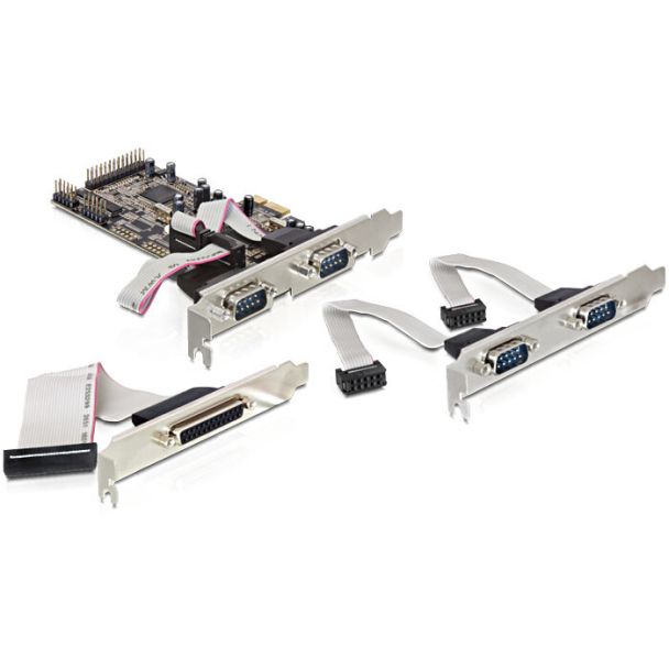 DeLOCK PCI Express card 4 x serial, 1x parallel interface cards/adapter