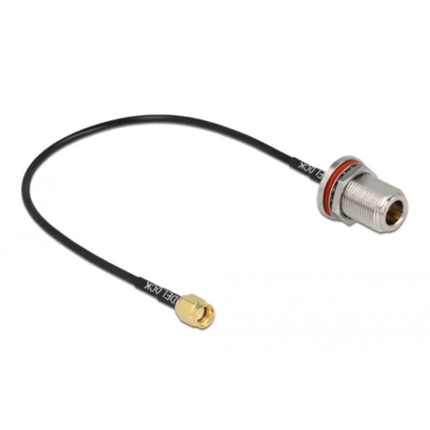 DeLOCK Cavo antenna RP-SMA maschio per N femmina RG-174 30 cm