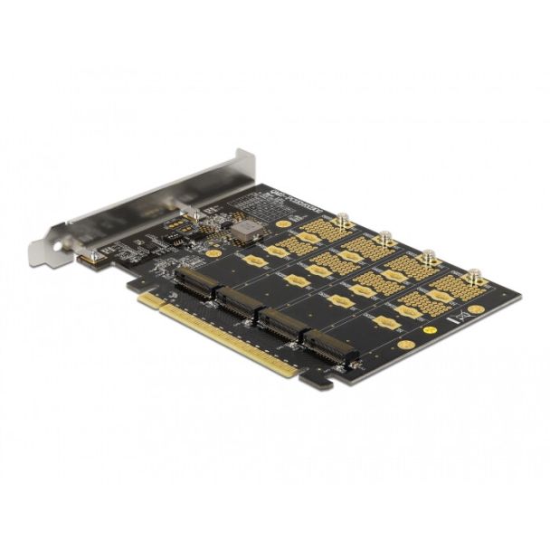DeLOCK PCI Express x16 Card to 4 x internal NVMe M.2 Key M - Bifurcation