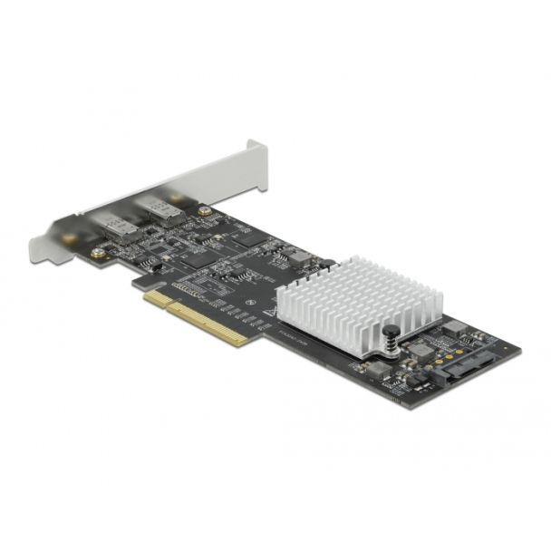 DeLOCK Scheda PCI Express x8 per 2 x SuperSpeed USB 20 Gbps (USB 3.2 Gen 2x2) USB Type-C femmina esterno Dual Channel - Fattore di forma a basso profilo