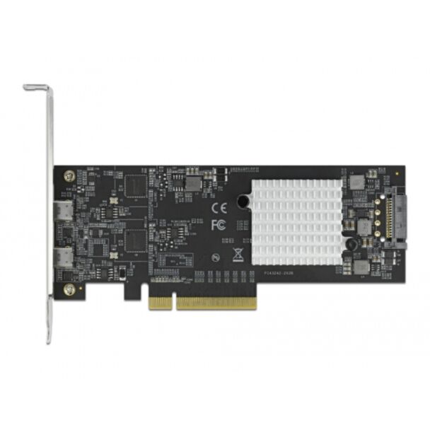 DeLOCK Scheda PCI Express x8 per 2 x SuperSpeed USB 20 Gbps (USB 3.2 Gen 2x2) USB Type-C femmina esterno - Fattore di forma a basso profilo