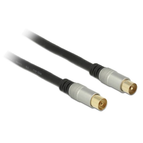 DeLOCK 88946 cavo coassiale RG-6/U 2 m IEC Nero