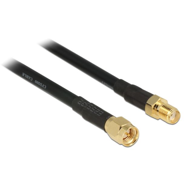 DeLOCK 88930 cavo coassiale CFD200 0,9 m SMA Nero