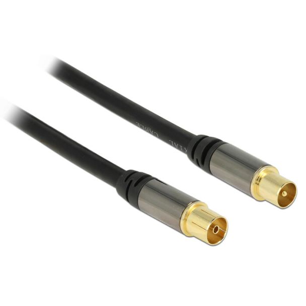 DeLOCK 88922 cavo coassiale RG-6/U 1 m IEC Nero