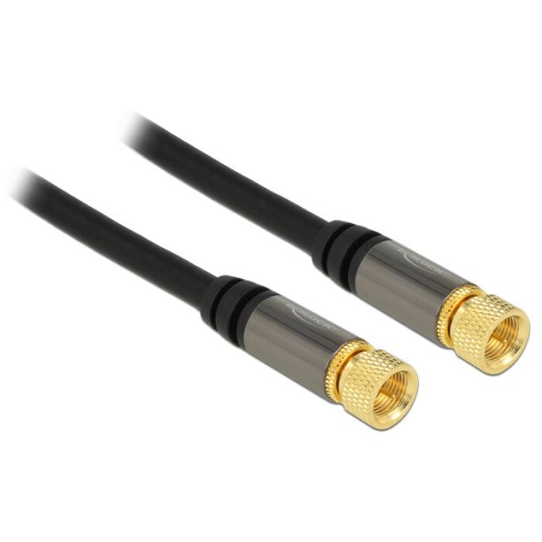 DeLOCK 88921 cavo coassiale RG-6/U 5 m F Nero