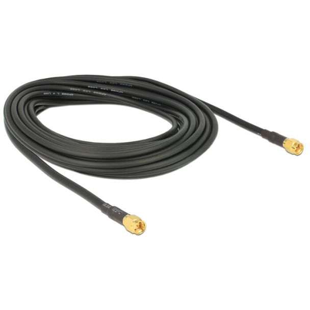DeLOCK 88893 cavo coassiale LMR195 10 m SMA Nero
