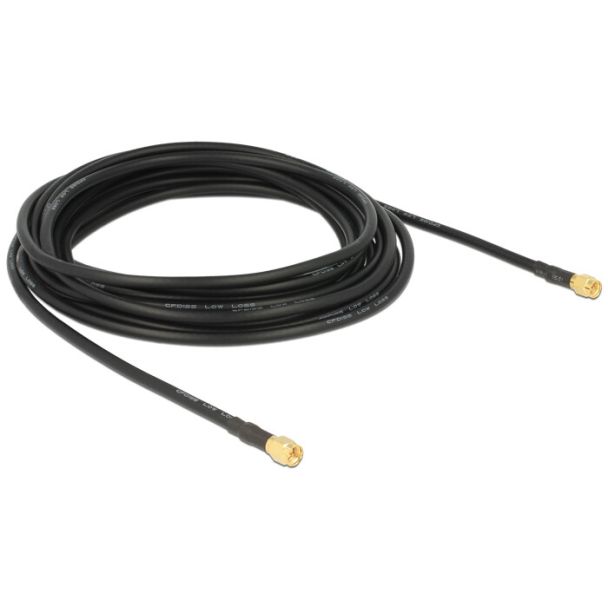 DeLOCK 88891 cavo coassiale LMR195 5 m Nero