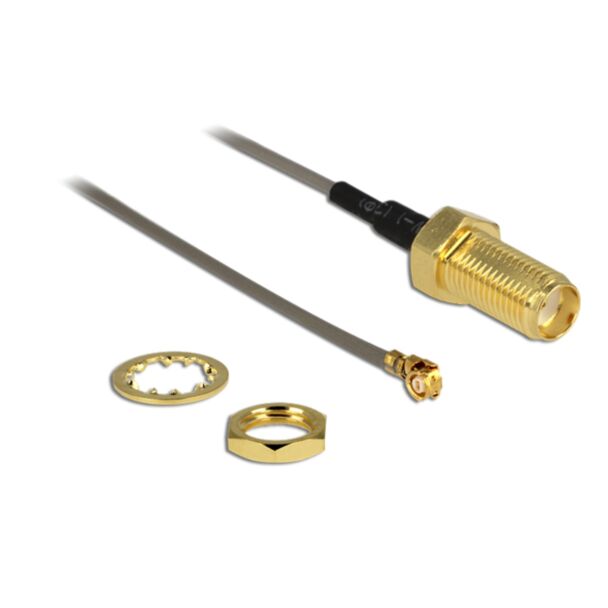 DeLOCK 88816 cavo coassiale MHF (I-PEX) RF SMA Nero