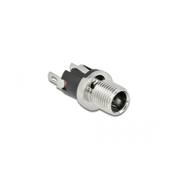 DeLOCK Connector DC 5.5 x 2.1 x 12.0 mm female bulkhead soldering version