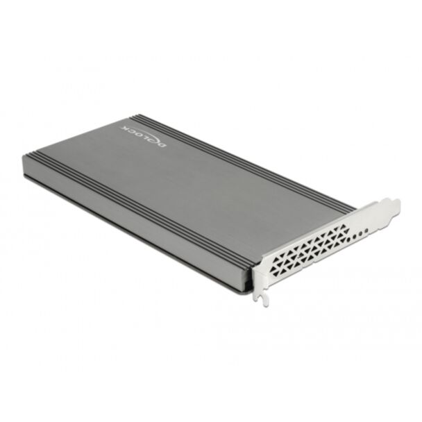 DeLOCK Scheda PCI Express x16 per 4 x NVMe interno M.2 Chiave M con dissipatore di calore e ventola - Biforcazione