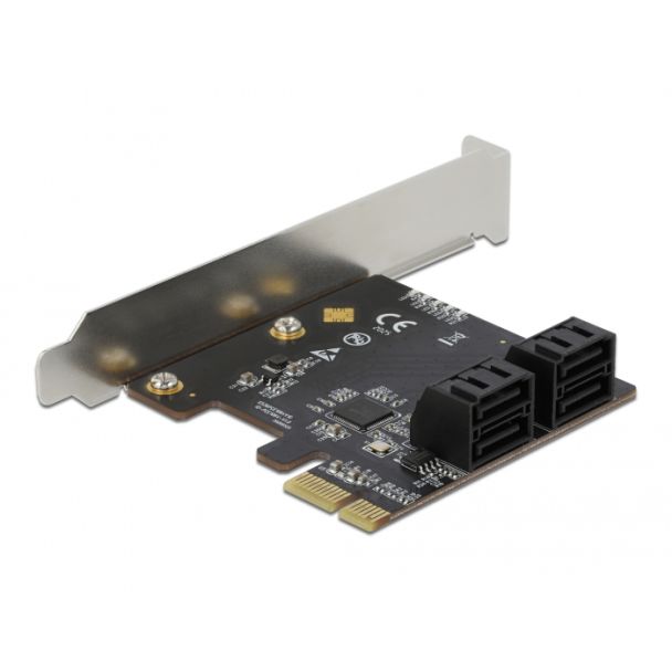 DeLOCK Scheda PCI Express x1 SATA a 4 porte - Fattore di forma a basso profilo
