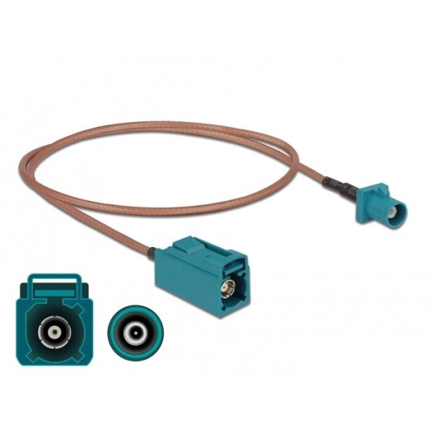 DeLOCK Antenna Cable FAKRA Z plug > FAKRA Z jack RG-316 0.5 m