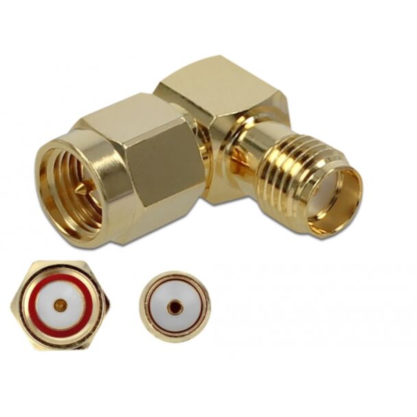 DeLOCK 89979 adattatore per inversione del genere dei cavi SMA Oro