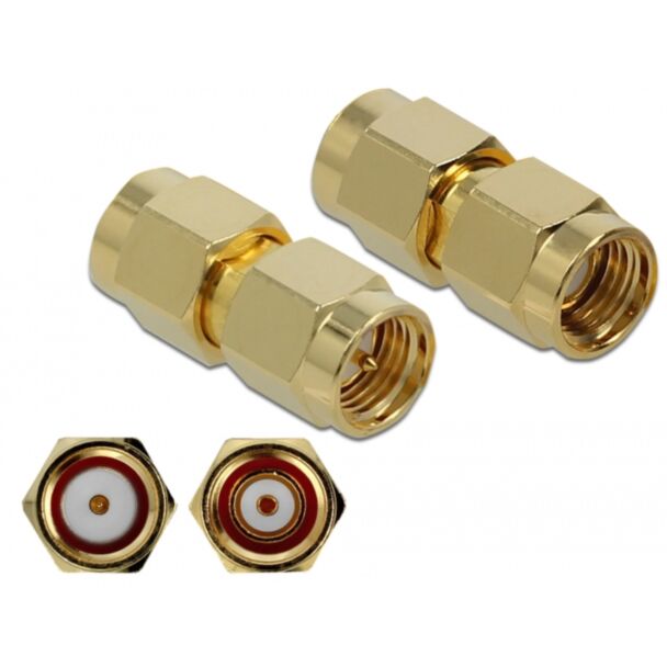 DeLOCK 89971 cavo di collegamento SMA, RP-SMA Oro