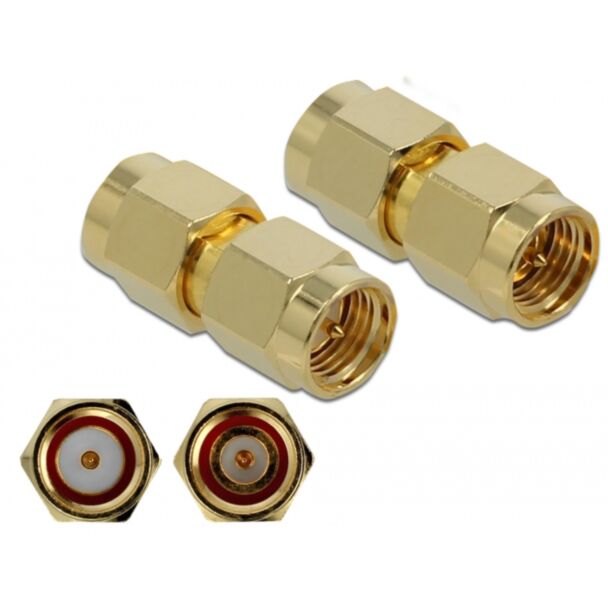 DeLOCK 89970 cavo di collegamento SMA, SMA Oro
