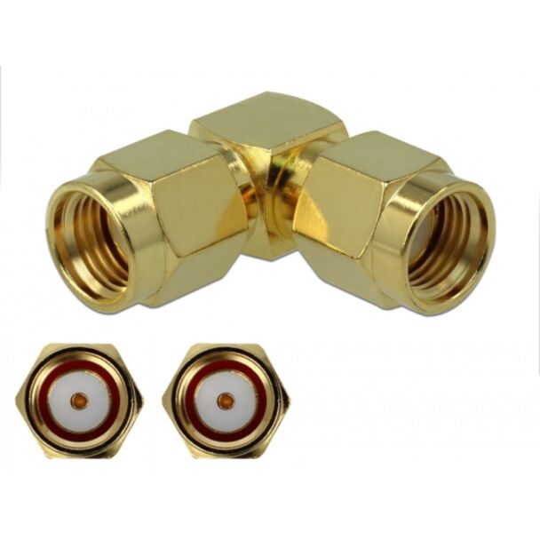 DeLOCK 89962 adattatore per inversione del genere dei cavi RP-SMA Oro