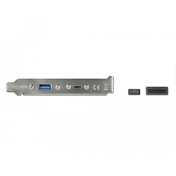 DeLOCK Slot Bracket with 1 x USB Type-C and 1 x USB Type-A Port