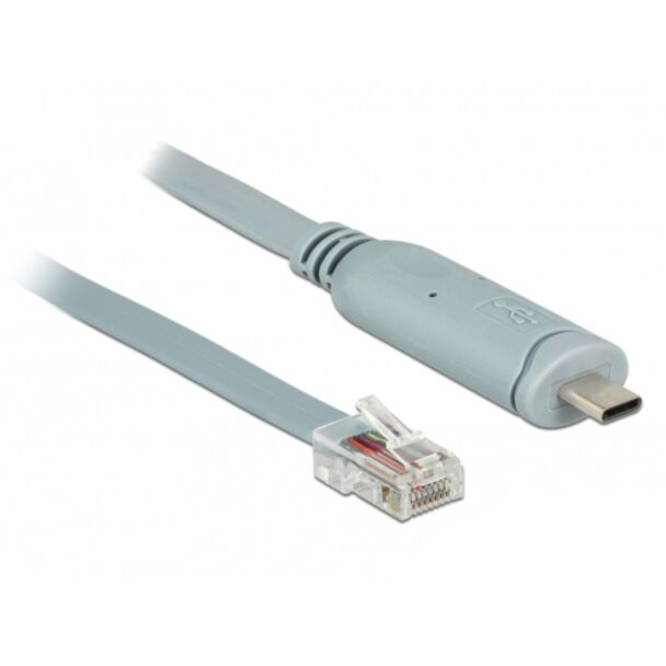 DeLOCK 89917 cavo seriale Grigio 0,5 m USB 2.0 Type-C RJ45