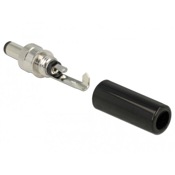 DeLOCK 89916 cavo di collegamento DC Nero, Acciaio inox