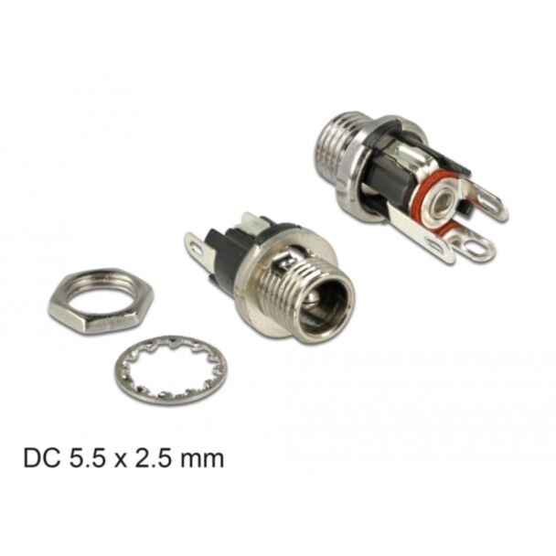 DeLOCK 89911 wire connector DC Black, Nickel