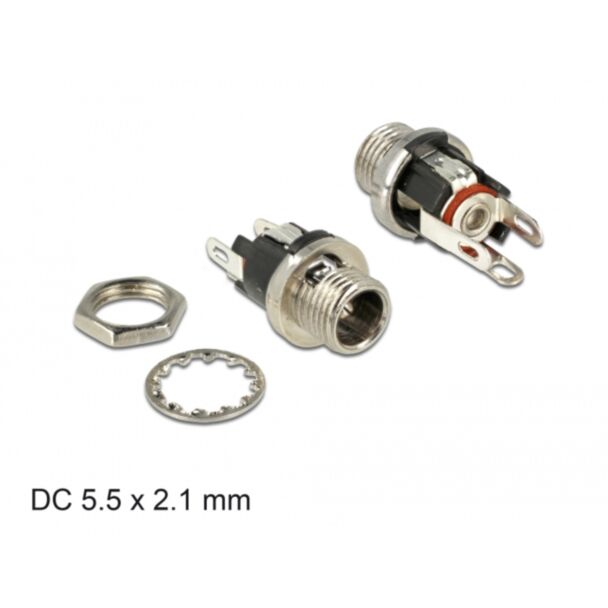 DeLOCK 89910 wire connector DC Black, Nickel