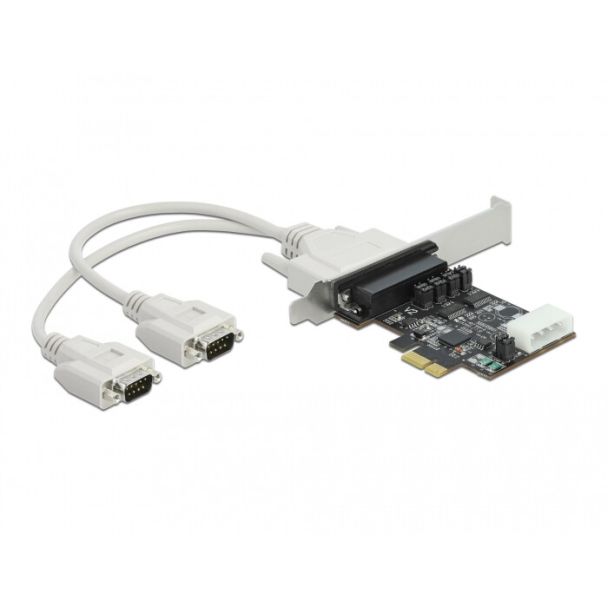 DeLOCK PCI Express x1 Card to 2 x Serial RS-232 with voltage supply 5 V / 12 V