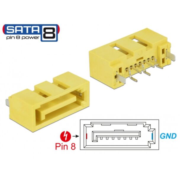 DeLOCK 89886 wire connector SATA Yellow