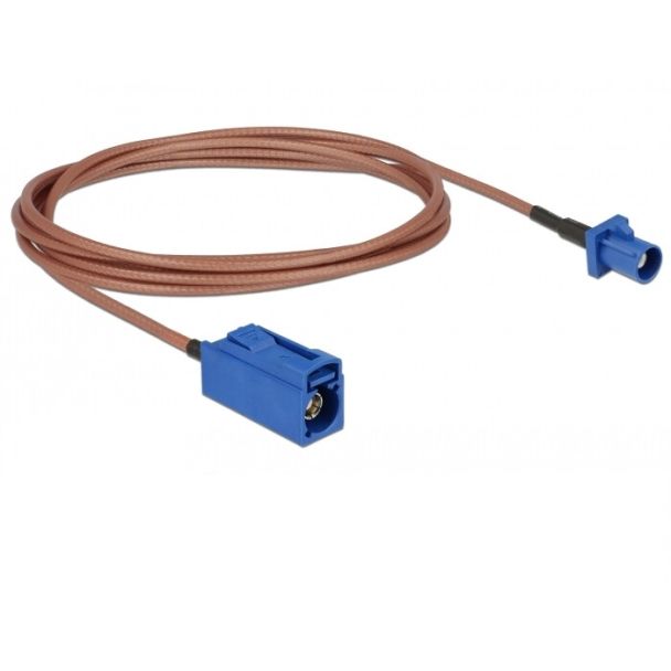 DeLOCK 89669 cavo coassiale RG-316 1,8 m FAKRA C Blu, Marrone