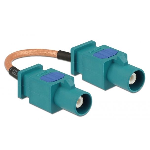 DeLOCK 89663 cavo coassiale RG-316 0,1 m FAKRA Z Marrone, Verde