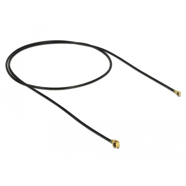 DeLOCK 89650 cavo coassiale 1.13 0,4 m MHF (I-PEX) MHF IV/ HSC MXHP32 Nero, Oro