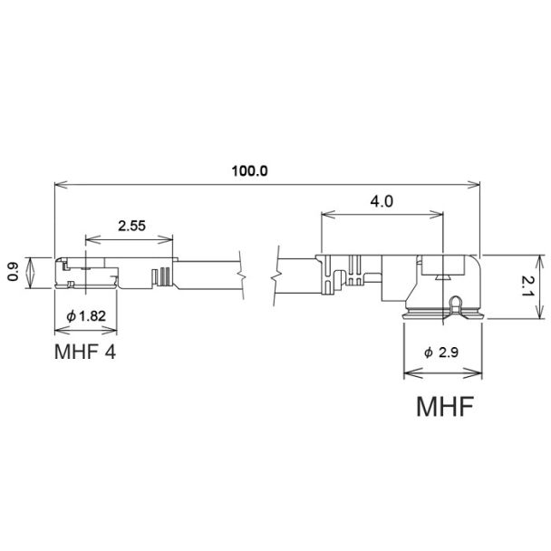 DeLOCK 89647 cavo coassiale 1.13 0,3 m MHF (I-PEX) MHF IV/ HSC MXHP32 Nero, Oro
