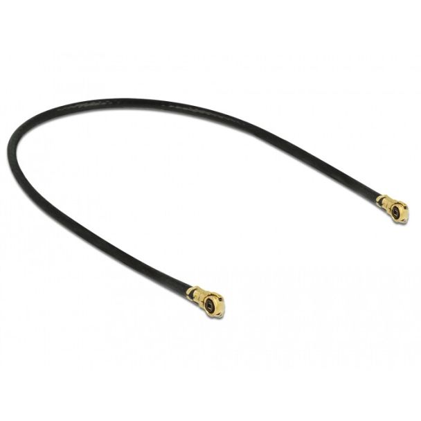 DeLOCK 89642 cavo coassiale 1.13 0,1 m MHF IV/ HSC MXHP32 Nero, Oro