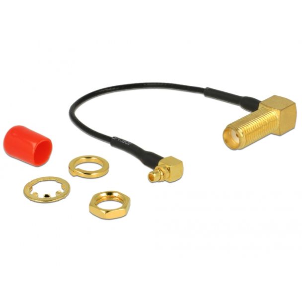 DeLOCK 89626 cavo coassiale 0,1 m SMA MMCX Nero