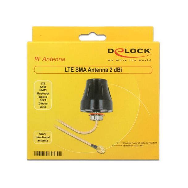 DeLOCK 89589 antenna di rete Antenna omnidirezionale SMA 2 dBi