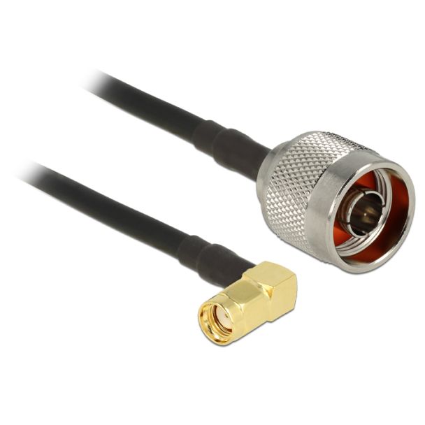 DeLOCK 0.3m, N/RP-SMA cavo coassiale CFD200 0,3 m Nero