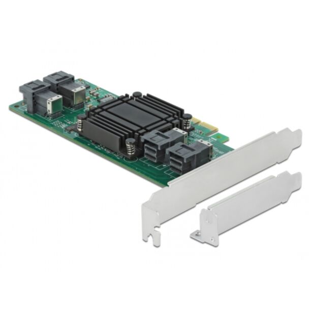 DeLOCK Scheda PCI Express x8 per 4 x interna NVMe SFF-8643 - Fattore di forma a basso profilo
