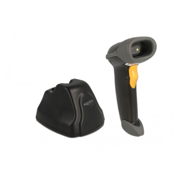 DeLOCK Scanner di codici a barre da 2,4 GHz 1D e 2D con base di ricarica - 5 lingue